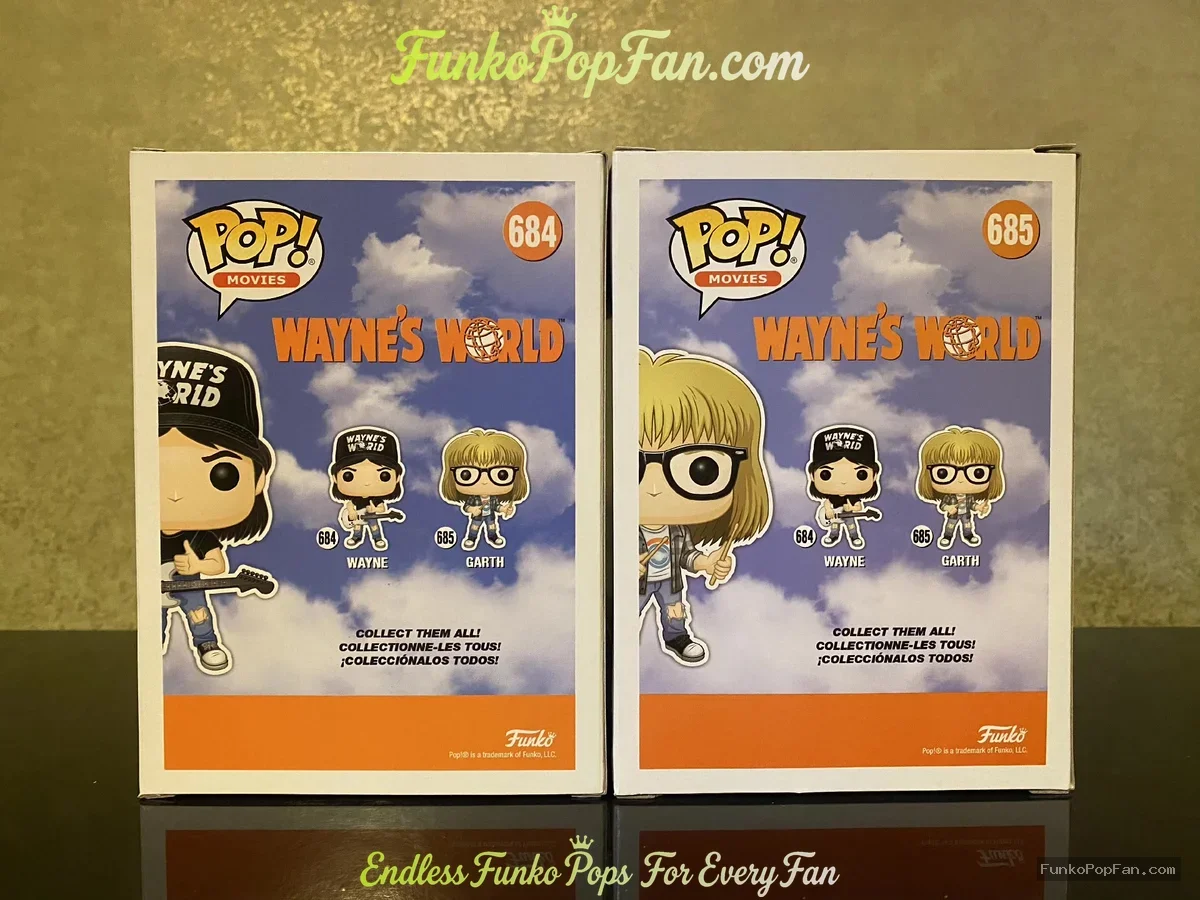 Funko Pop! Movies Wayne's World #684 Wayne / Garth #685 Vinyl Figure Bobblehead Vaulted Collectible  - Funko Pop Figure