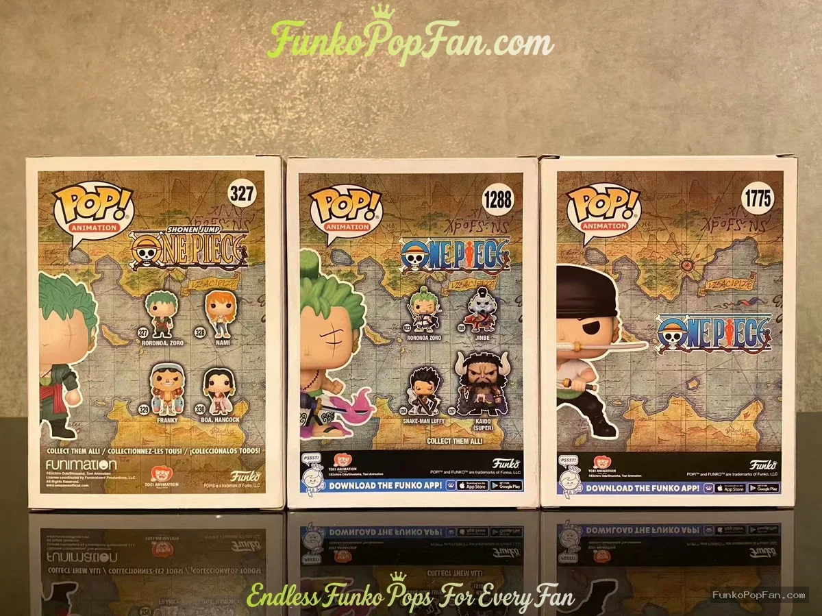 Bundle Funko Pop! One Piece Roronoa Zoro #327 Roronoa Zoro / Zoro (Enma) #1288 / Roronoa Zoro (Chase - Funko Pop Figure