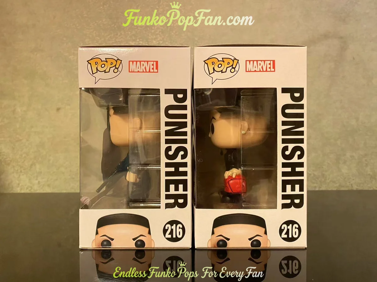 Bundle Funko Pop! Marvel Daredevil #216 Punisher (Common + Chase) Vinyl Figure Bobblehead Vaulted Co - Funko Pop Figure