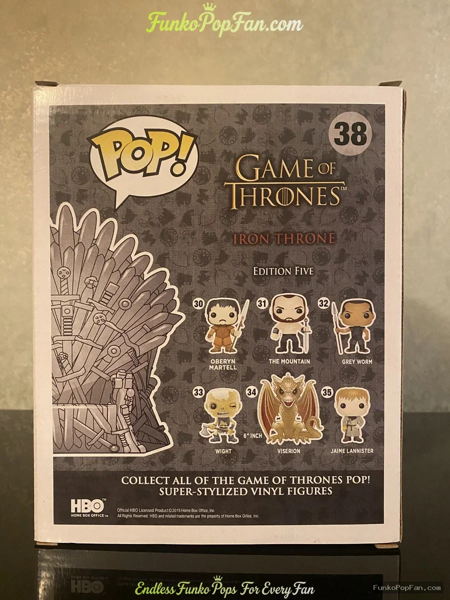 Funko Pop! Game of Thrones Iron Throne #38 Vinyl Figure Bobblehead Vaulted Collectible With Protecto - Funko Pop Figure