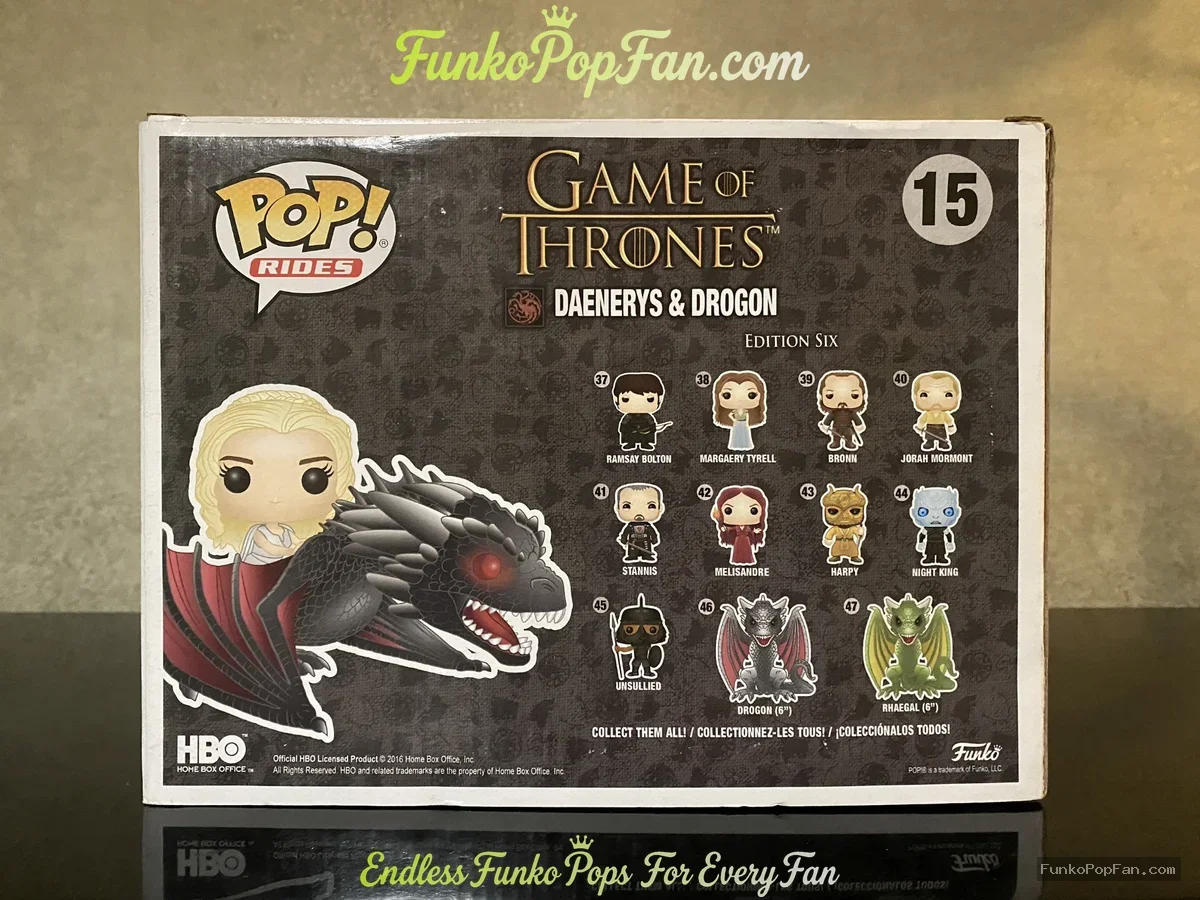 Funko Pop! Rides Game of Thrones #15 Daenerys & Drogon Vinyl Figure Bobblehead Vaulted Collectible W - Funko Pop Figure