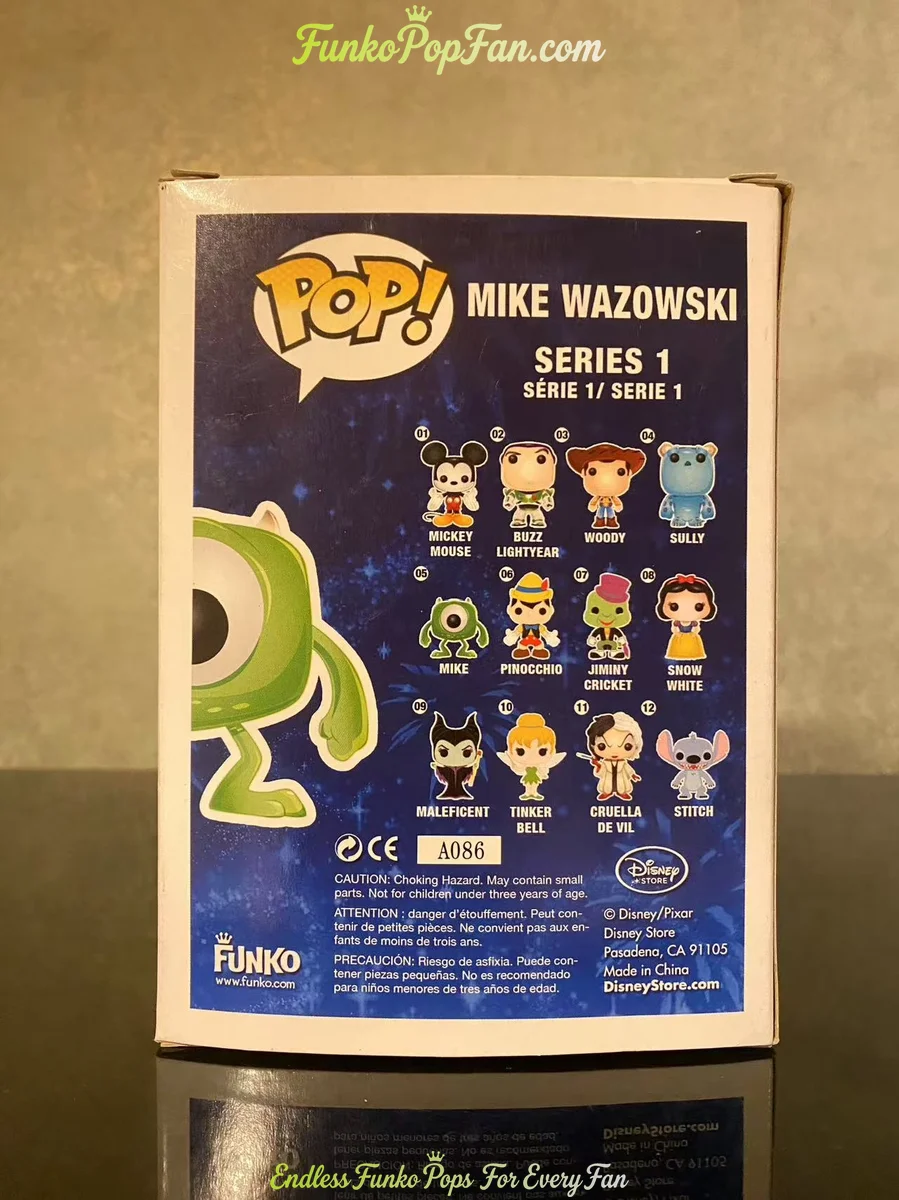 Funko Pop! Disney Monsters, Inc. #05 Mike Wazowski Vinyl Figure Bobblehead Vaulted Collectible With  - Funko Pop Figure