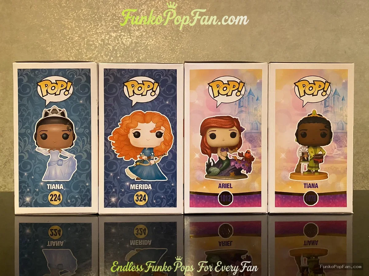 Bundle Funko Pop! Disney Princesses #224 Tiana / Merida #324 / Ariel #325 Vinyl Figure Bobblehead Va - Funko Pop Figure