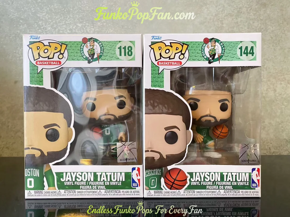 Bundle Funko Pop! Basketball #118 Jayson Tatum Vinyl Figure Bobblehead Vaulted Collectible With Protector Funko Pop Figure