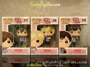 Bundle Funko Pop! Animation Ouran High School Host Club #377 Haruhi + #378 Tamaki + #379 Kyoya Vinyl Figure Bobblehead Vaulted Collectible With Protector Funko Pop Figure