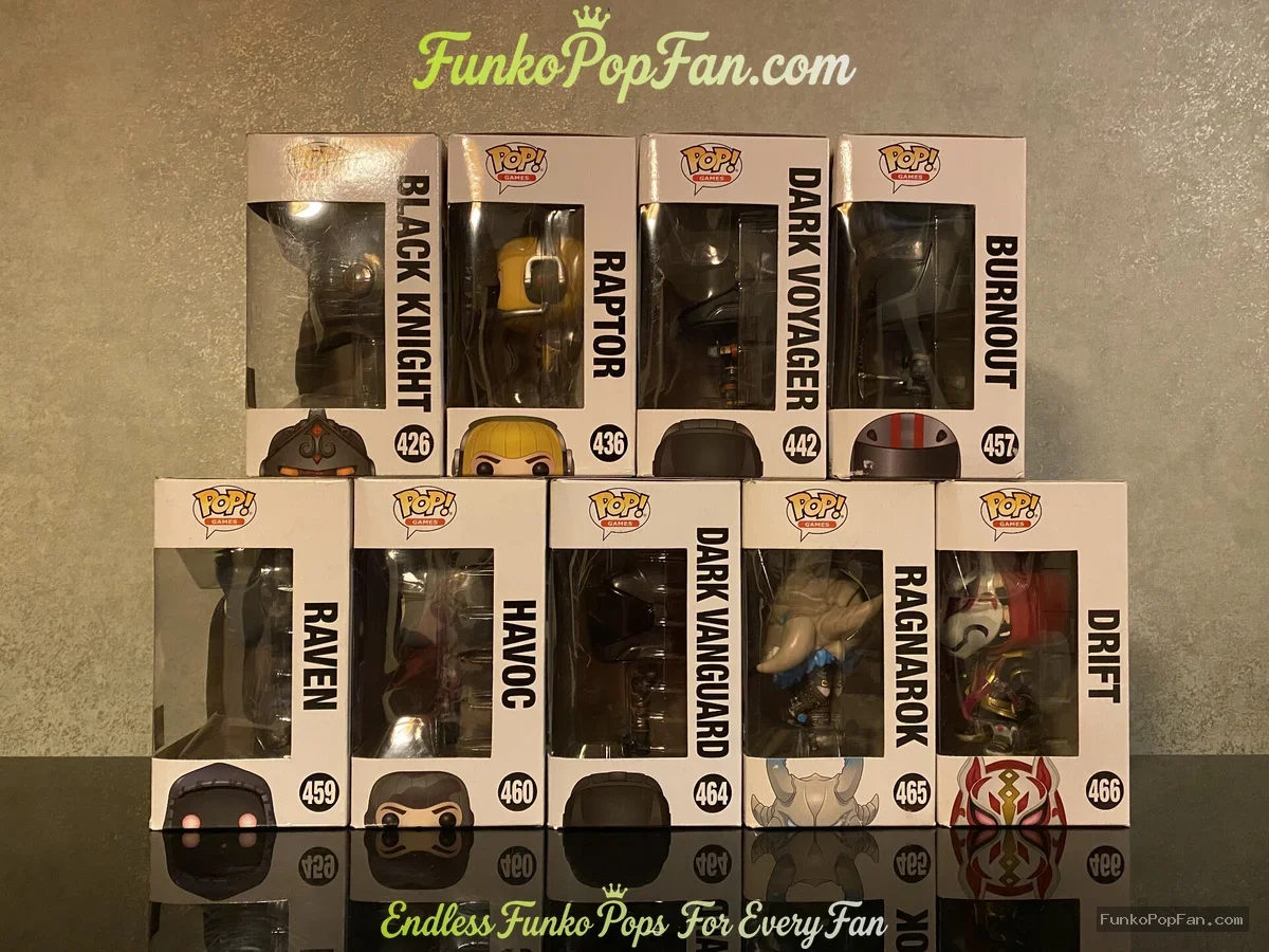 Bundle Funko Pop! Games Fortnite #459 Black Knight / Raptor #436 / Dark Voyager #442 / Burnout #467  - Funko Pop Figure