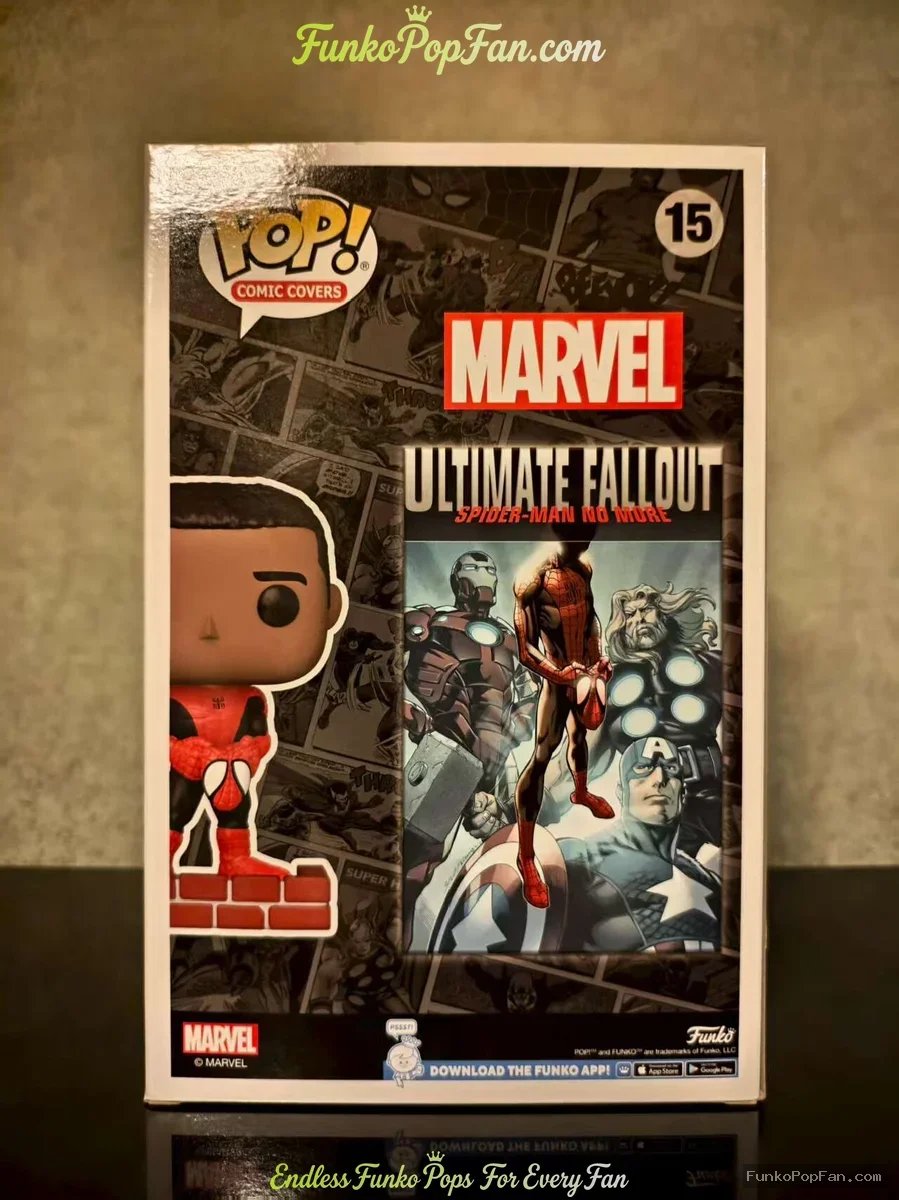 Funko Pop! Marvel Miles Morales #15 (Comic Covers: Ultimate Fallout Spider-Man) Vinyl Figure Bobbleh - Funko Pop Figure