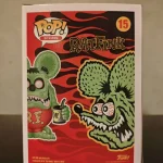 Funko Pop! #15 Rat Fink Gray Chrome 2019 SDCC Exclusive Vinyl Figure Bobblehead Vaulted Collectible  - Funko Pop Figure
