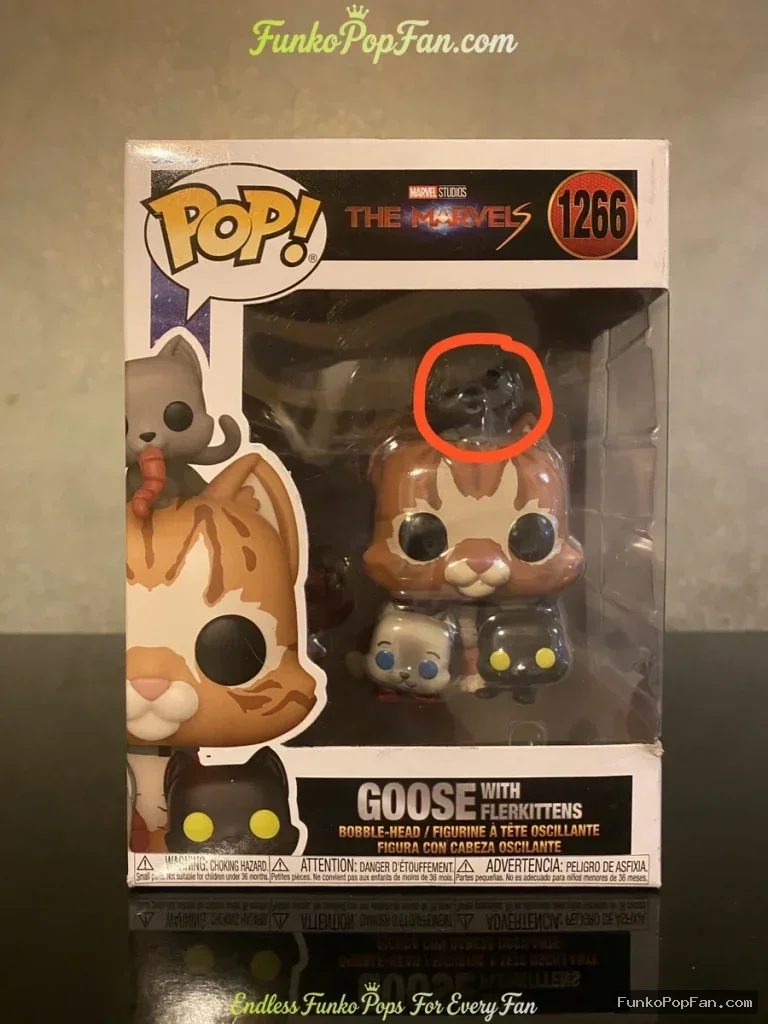 Marvel The Marvels #1266 Goose with Flerkittens Vinyl Figure Bobblehead Vaulted Collectible With Protector Funko Pop Figure