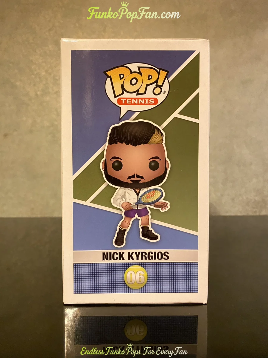 Funko Pop! Tennis Nick Kyrgios #06 (Variant) Vinyl Figure Bobblehead Vaulted Collectible With Protec - Funko Pop Figure