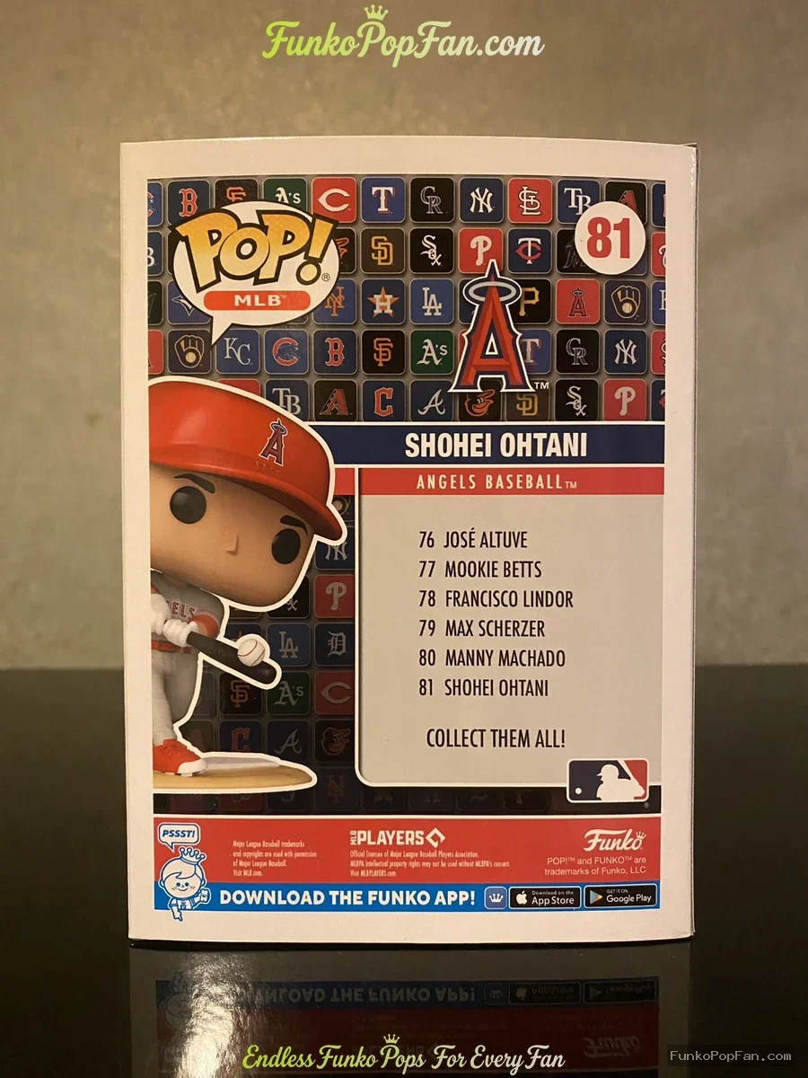 Funko Pop! MLB Los Angeles Angels #81 Shohei Ohtani Vinyl Figure Bobblehead Vaulted Collectible With - Funko Pop Figure