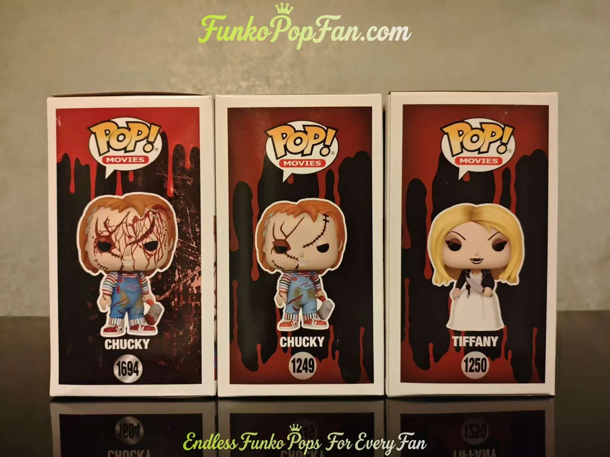 Bundle Funko Pop! Movies Child's Play #1694 Chucky / Chucky #1249 / Tiffany #1250 Vinyl Figure Bobbl - Funko Pop Figure