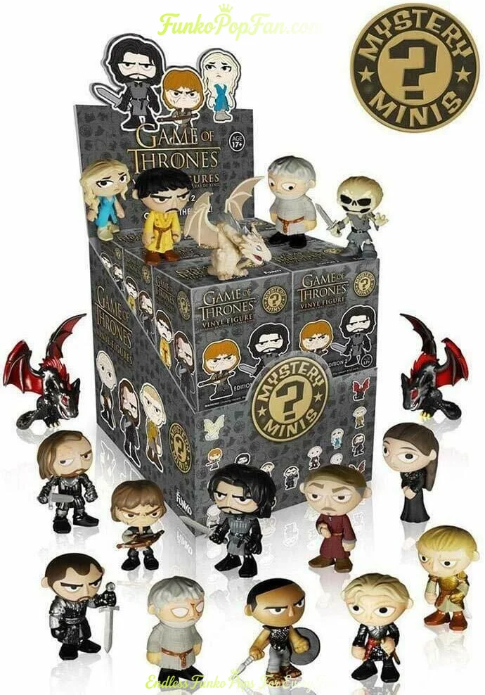 Bundle 17 pcs Full Set Sealed Case Funko Game of Thrones Mystery Minis #1-12 Vinyl Figure Bobblehead Vaulted Collectible With Protector Funko Pop Figure
