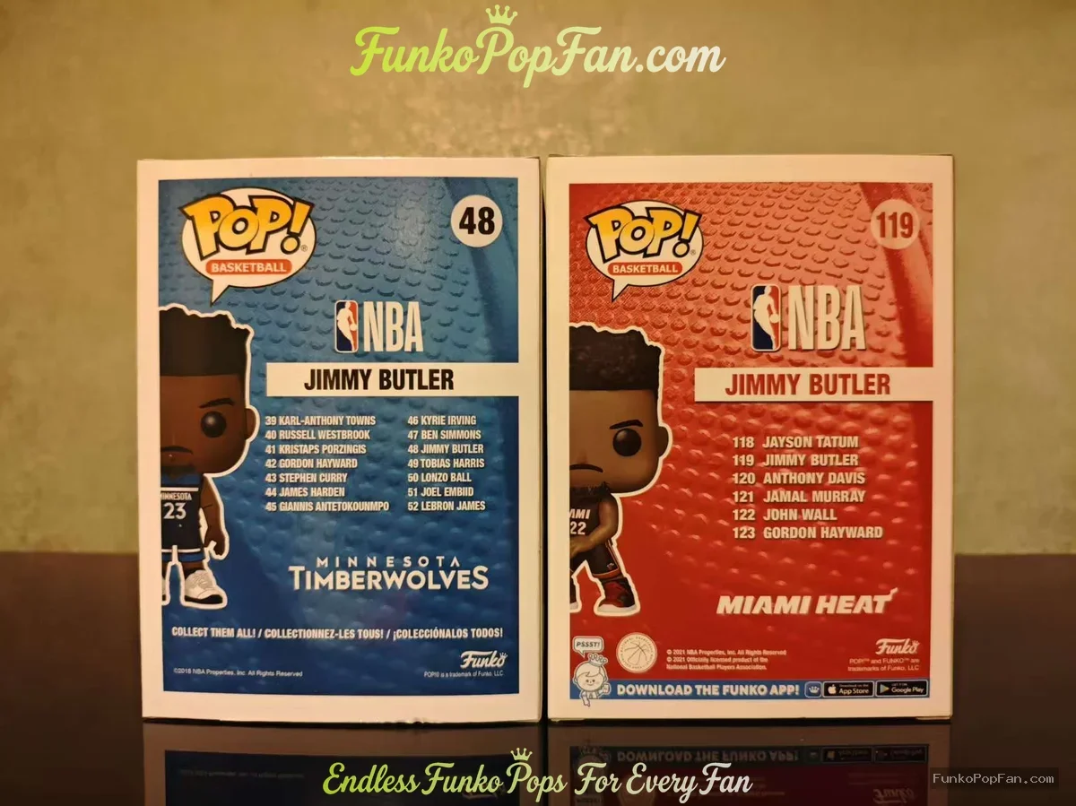 Funko Pop! NBA Basketball Fundays Prototype Jimmy Butler Lot of 2 #48 Minnesota Timberwolves + #119  - Funko Pop Figure