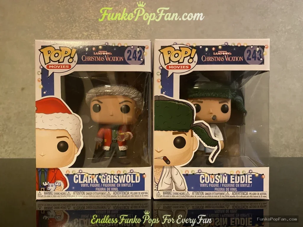 Movies Christmas Vacation #242 Clark Griswold / Cousin Eddie #243 Vinyl Figure Bobblehead Vaulted Collectible With Protector Funko Pop Figure