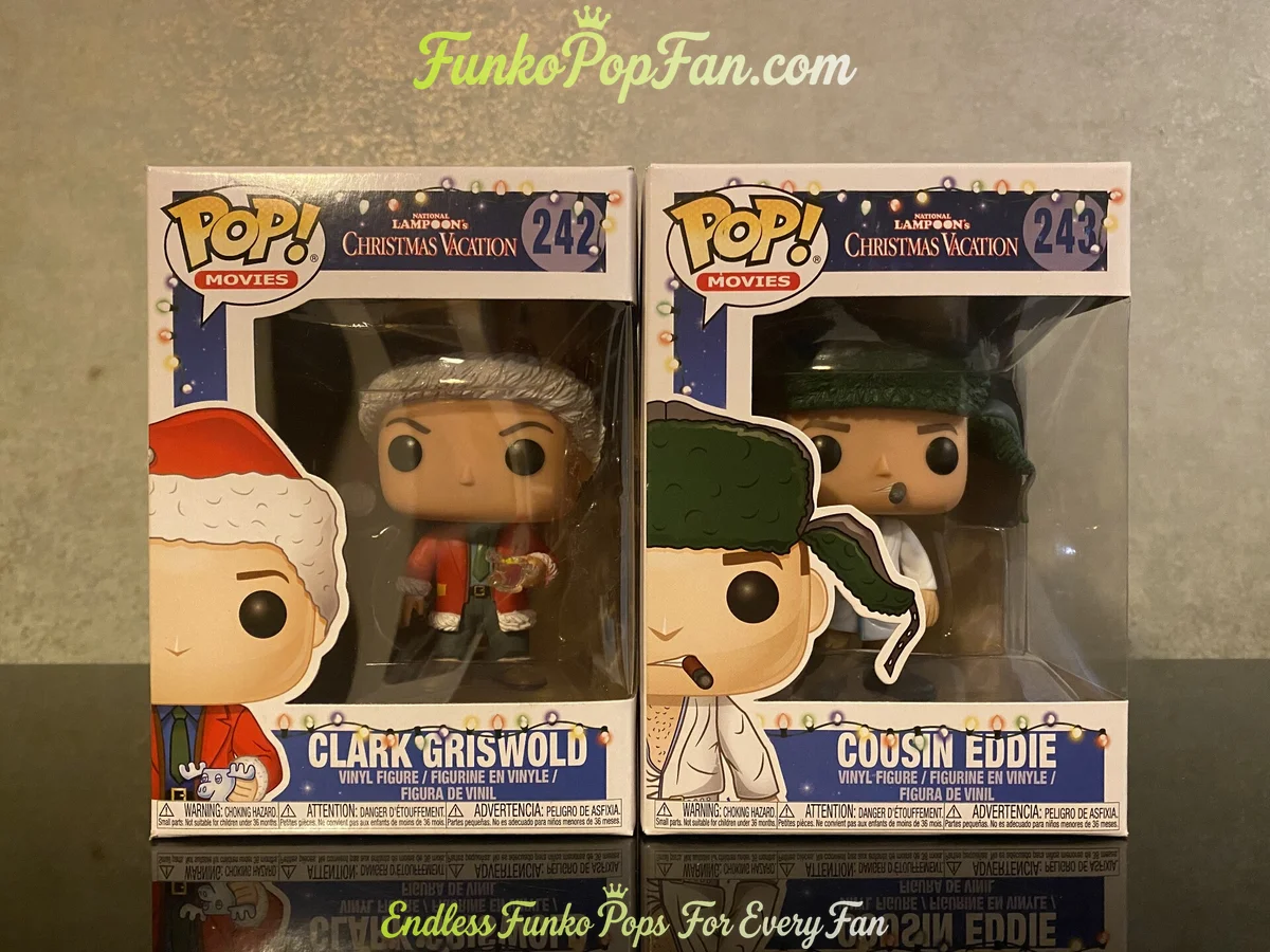 Movies Christmas Vacation #242 Clark Griswold / Cousin Eddie #243 Vinyl Figure Bobblehead Vaulted Collectible With Protector Funko Pop Figure