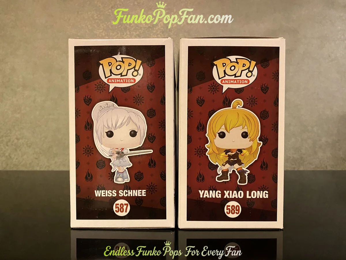 Funko Pop! Animation RWBY #587 Weiss Schnee / #589 Yang Xiao Long Vinyl Figure Bobblehead Vaulted Co - Funko Pop Figure