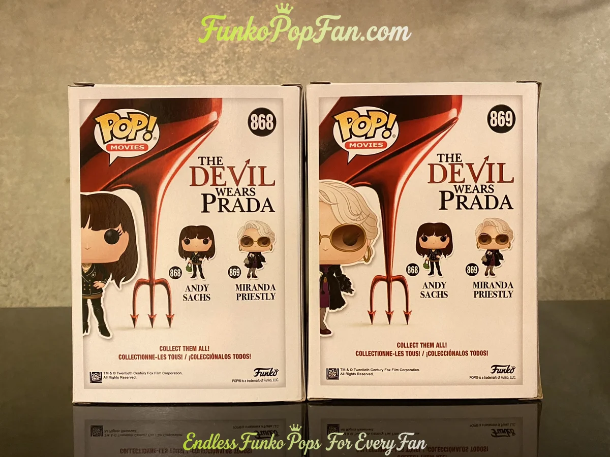 Funko Pop! Movies The Devil Wears Prada #868 Andy Sachs / Miranda Priestly #869 Vinyl Figure Bobbleh - Funko Pop Figure