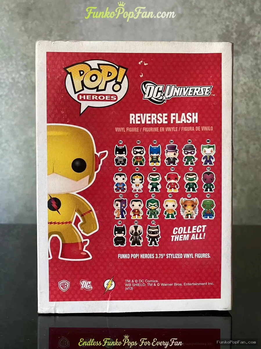 Funko Pop! DC Heroes #39 Reverse Flash Vinyl Figure Bobblehead Vaulted Collectible With Protector - Funko Pop Figure