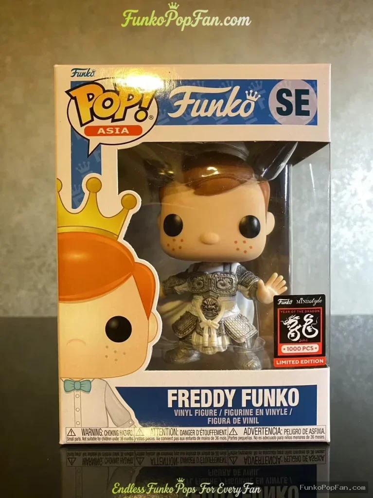 UNRELEASED Asia Freddy Funko as Zhao Yun 1000 Pcs Vinyl Figure Bobblehead Vaulted Collectible With Protector Funko Pop Figure