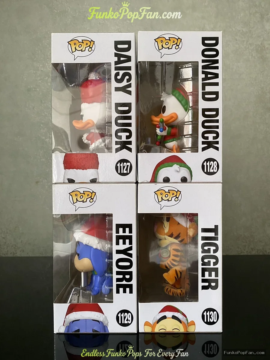 Bundle Funko Pop #1127/#1128/#1129/#1130 Disney Christmas Daisy Duck / Donald Duck / Eeyore / Tigger - Funko Pop Figure