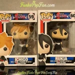 Animation Bleach #59 Ichigo / #60 Rukia Vinyl Figure Bobblehead Vaulted Collectible With Protector Funko Pop Figure
