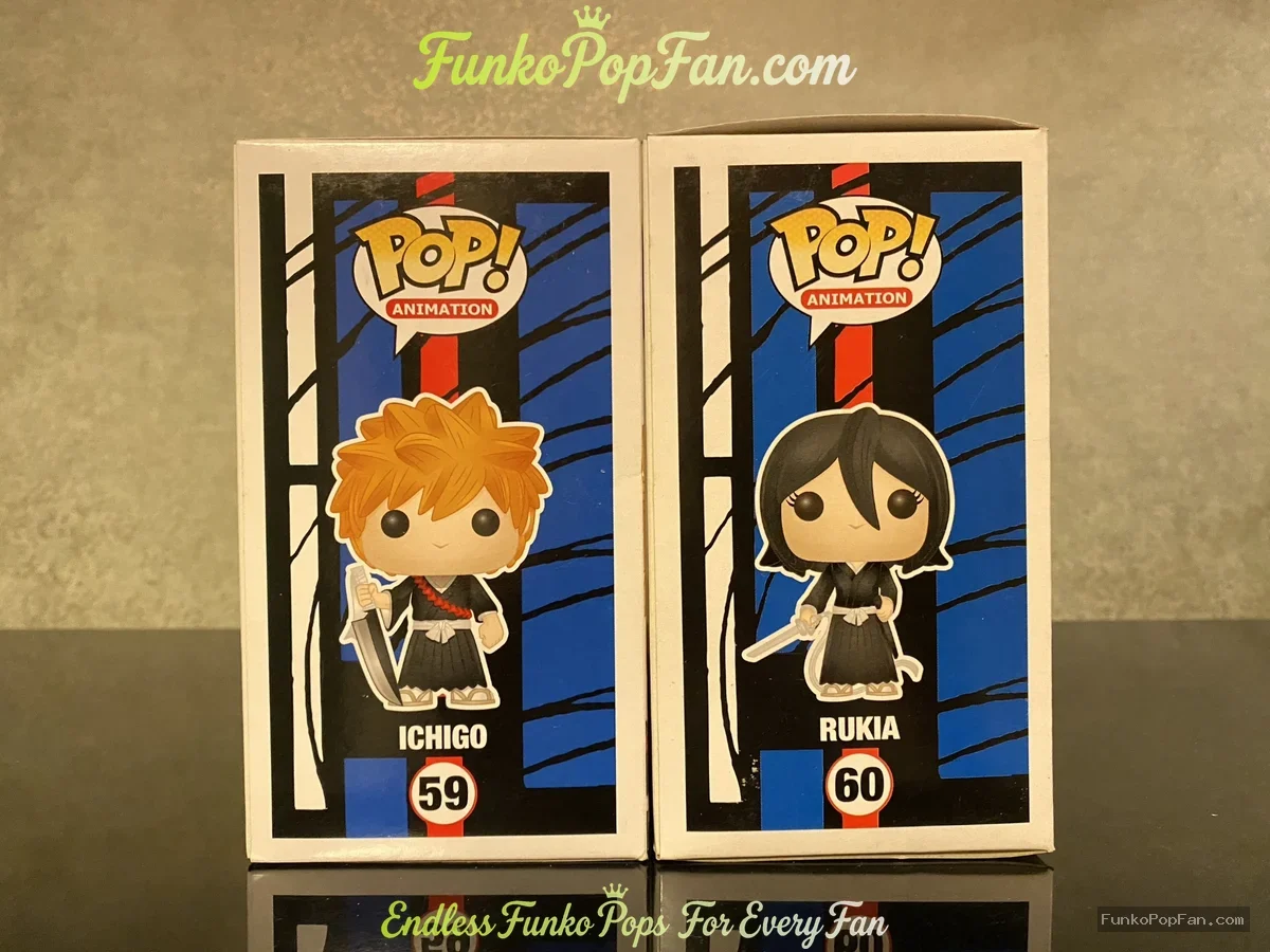 Funko Pop! Animation Bleach #59 Ichigo / #60 Rukia Vinyl Figure Bobblehead Vaulted Collectible With  - Funko Pop Figure