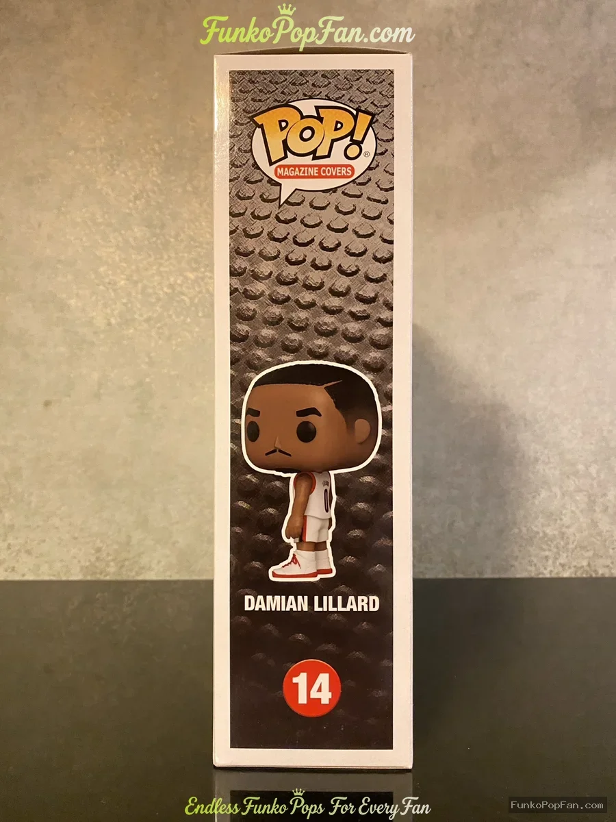 Funko Pop! SLAM Damian Lillard #14 Vinyl Figure Bobblehead Vaulted Collectible With Protector - Funko Pop Figure