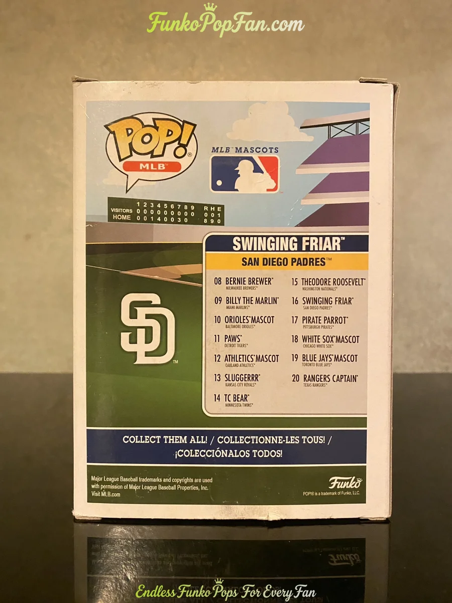 Funko Pop! MLB Mascots #16 Swinging Friar Vinyl Figure Bobblehead Vaulted Collectible With Protector - Funko Pop Figure