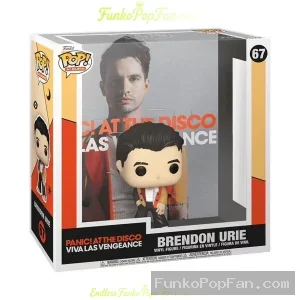 Albums Panic at the Disco Viva Las Vengeance Brendon Urie #67 Vinyl Figure Bobblehead Vaulted Collectible With Protector Funko Pop Figure
