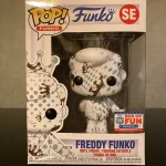 Funko Freddy Artist Series #SE Fundays Box Of Fun 1000 Pcs (White with Brown Crown) Vinyl Figure Bobblehead Vaulted Collectible With Protector Funko Pop Figure