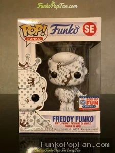 Funko Freddy Artist Series #SE Box of Fun Limited Edition(White with Brown Crowns) Vinyl Figure Bobblehead Vaulted Collectible With Protector Funko Pop Figure
