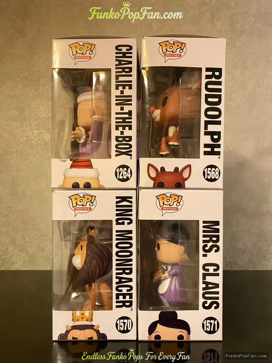 Bundle Funko Pop! Rudolph The Red-Nosed Reindeer #1264 Charlie-in-the-Box / Rudolph #1568 / King Mon - Funko Pop Figure