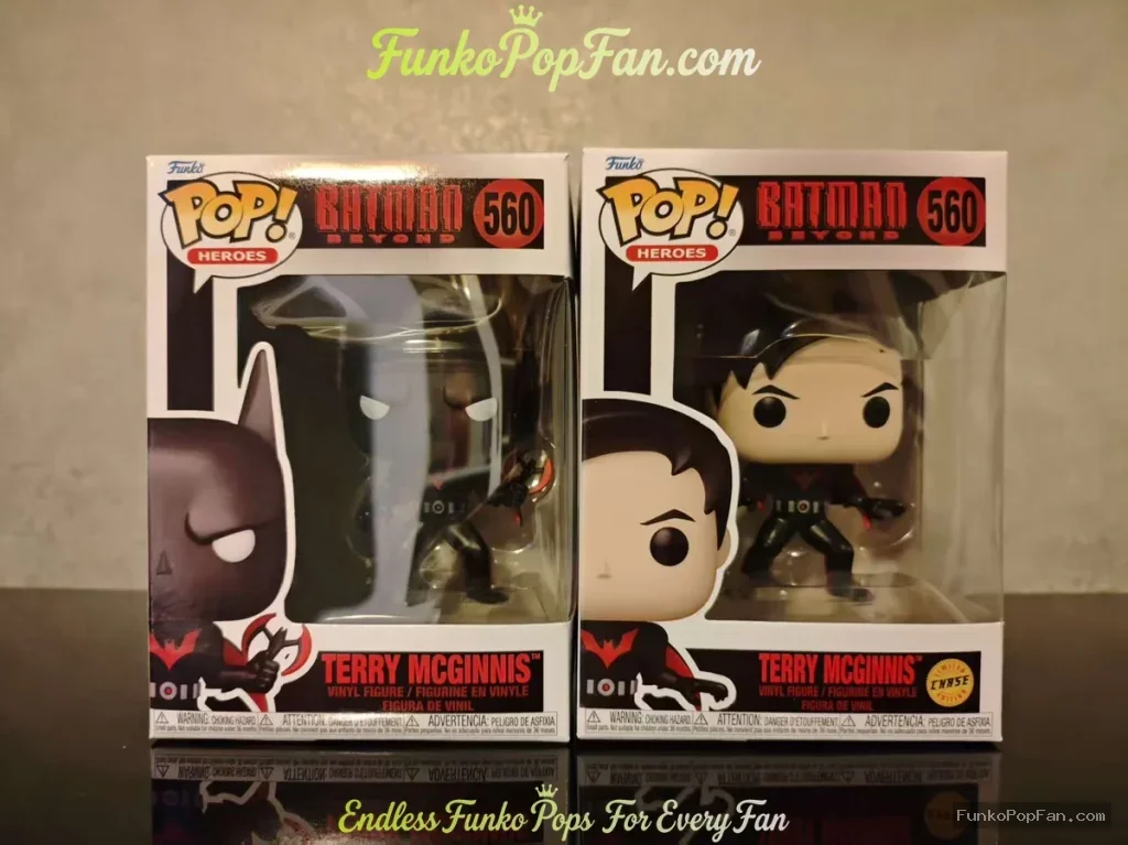 Bundle Funko Pop Heroes Batman Beyond #560 Terry McGinnis (Common + Chase) Vinyl Figure Bobblehead Vaulted Collectible With Protector Funko Pop Figure