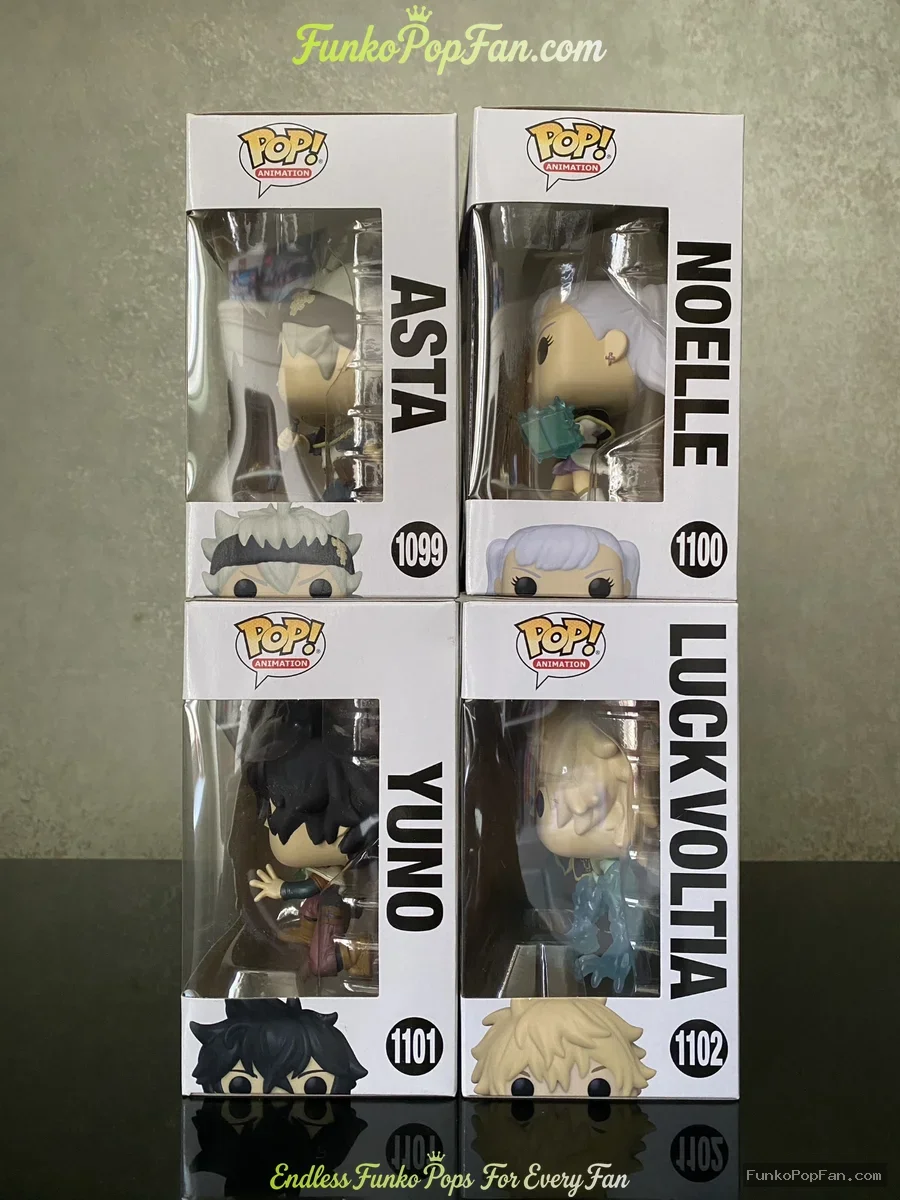Bundle Funko Pop #1099/#1100/#1101/#1102 Black Clover Asta / Noelle / Yuno / Luci Voltia Vinyl Figur - Funko Pop Figure