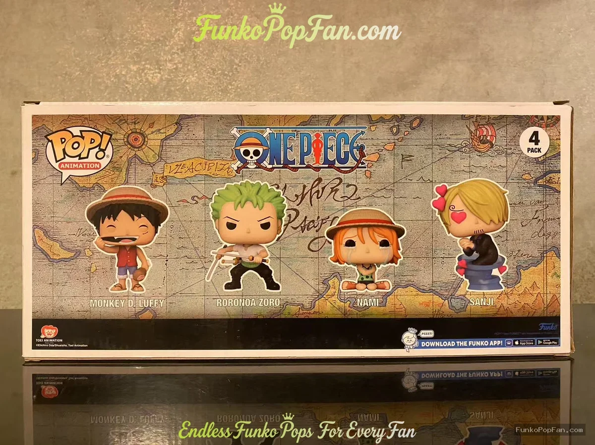 Bundle Funko Pop! Animation One Piece #4 Luffy / Zoro / Nami / Sanji Vinyl Figure Bobblehead Vaulted - Funko Pop Figure