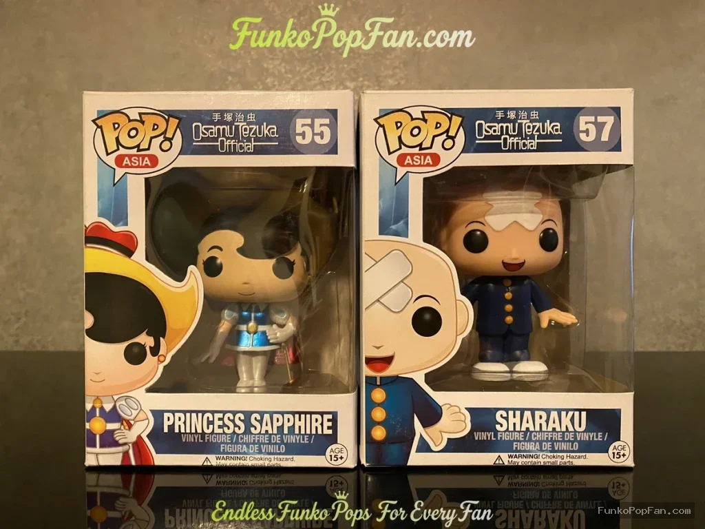 Asia Osamu Tezuka #55 Princess Sapphire / #57 Sharaku Vinyl Figure Bobblehead Vaulted Collectible With Protector Funko Pop Figure