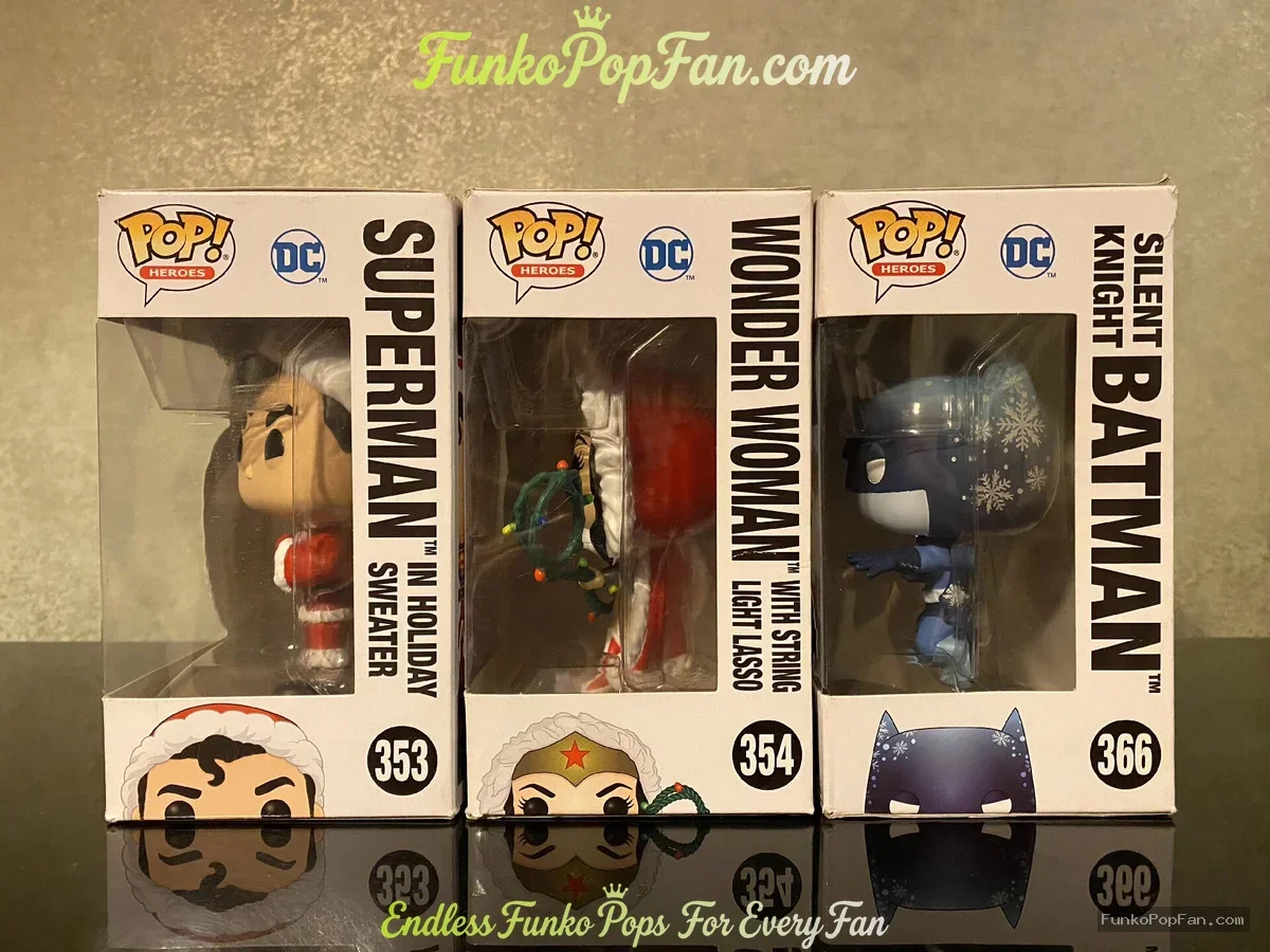 Bundle Funko Pop! DC Super Heroes Superman #353 / Wonder Woman #354 / Batman #366 Vinyl Figure Bobbl - Funko Pop Figure