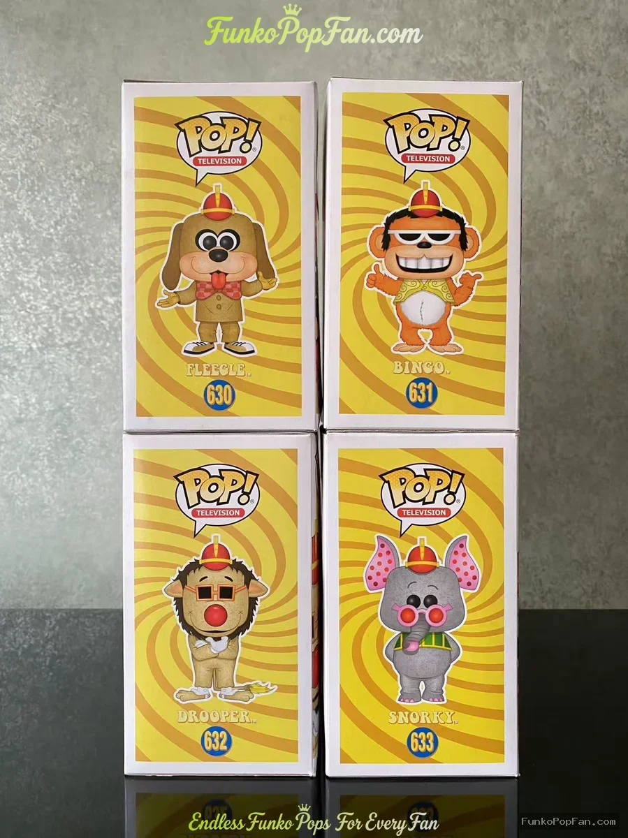 Bundle Funko Pop! Banana Splits #630 FLEEGLE #631 BINGO #632 DROOPER #633 SNORKY (Summer Convention  - Funko Pop Figure