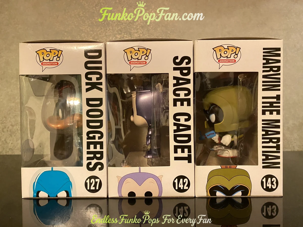 Funko Pop! Animation Duck Dodgers #127 Duck Dodgers Chase + #142 Space Cadet Chase + #143 Marvin the - Funko Pop Figure