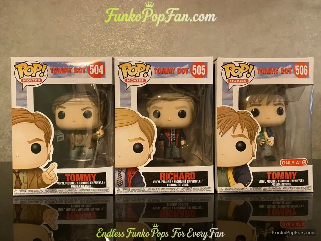 Bundle Funko Pop Movies Tommy Boy #504 Tommy / Richard #505 / Tommy (Only At) #506 Vinyl Figure Bobblehead Vaulted Collectible With Protector Funko Pop Figure