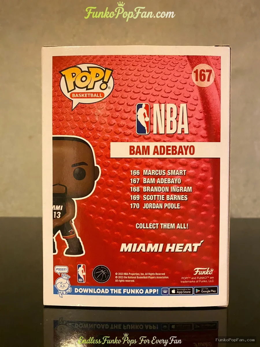 Funko Pop! Basketball #167 Bam Adebayo Vinyl Figure Bobblehead Vaulted Collectible With Protector - Funko Pop Figure