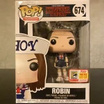Television Stranger Things #674 Robin 1800 (SDCC 2018 Hot Topic Exclusive) Vinyl Figure Bobblehead Vaulted Collectible With Protector Funko Pop Figure