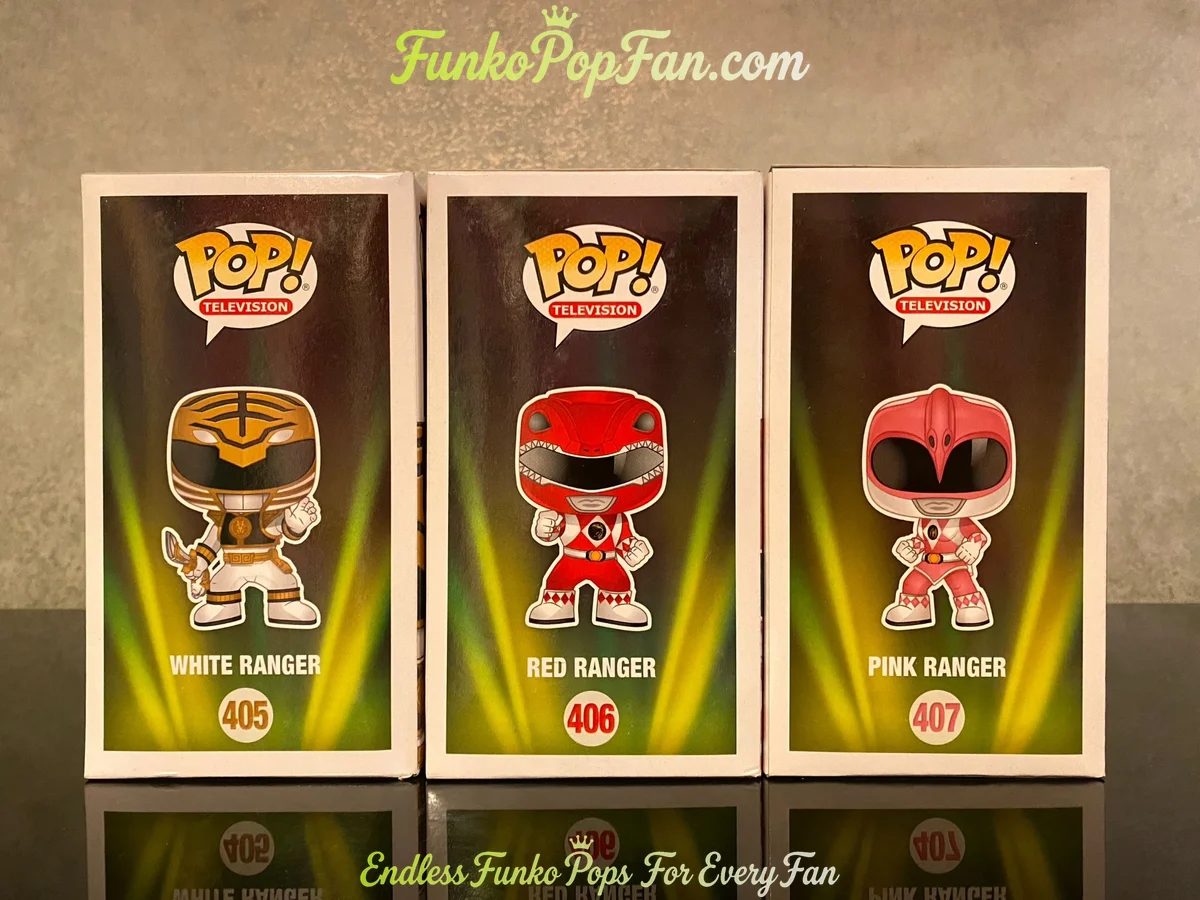 Bundle Funko Pop! Television Power Rangers #405 White Ranger / Red Ranger #406 / Pink Ranger #407 Vi - Funko Pop Figure