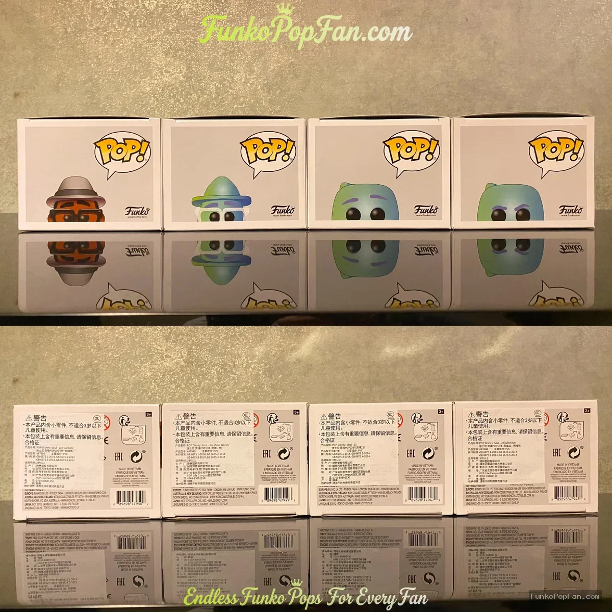 Bundle Funko Pop! Soul Joe Gardner #742 / Joe Gardner #744 / 22 #745 / 22 (Grinning) #748 Vinyl Figu - Funko Pop Figure