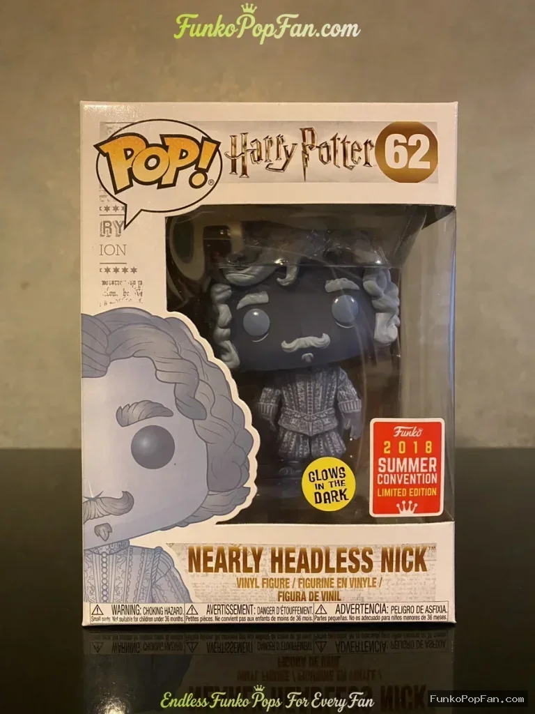 Funko Pop Harry Potter #62 Nearly Headless Nick (Glow in the Dark 2019 Summer Convention Exclusive)  - Funko Pop Figure