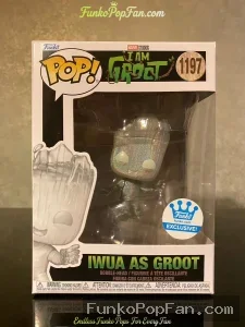 Funko Pop! Marvel I Am Groot #1197 Iwua As Groot (Translucent Funko Exclusive) Vinyl Figure Bobblehe - Funko Pop Figure