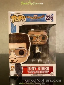 Funko Pop! Marvel Spider-Man Tony Stark #226 Vinyl Figure Bobblehead Vaulted Collectible With Protec - Funko Pop Figure