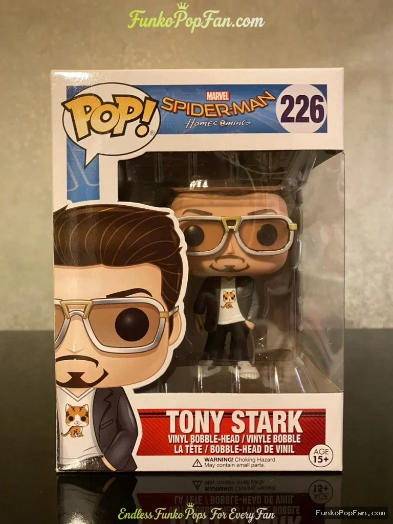 Funko Pop! Marvel Spider-Man Tony Stark #226 Vinyl Figure Bobblehead Vaulted Collectible With Protec - Funko Pop Figure