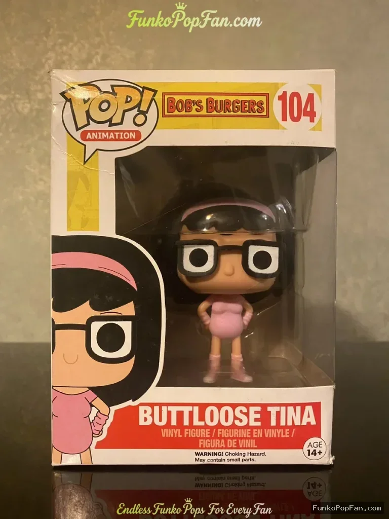 Funko Pop Animation Bob's Burgers #104 Buttloose Tina Vinyl Figure Bobblehead Vaulted Collectible Wi - Funko Pop Figure